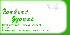 norbert gyovai business card